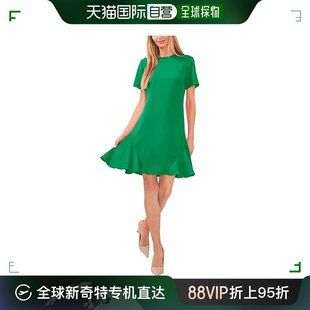 香港直邮潮奢 Cece 女士 皱褶领三角形连衣裙