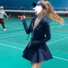 直供网球服运动风套装裙女春夏季韩版甜美学院，气质外套短裙两件套
