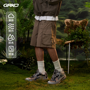 GRKC吉尔卡克 UP铆钉梭织短裤宽松休闲工装裤户外舒适透气运动裤