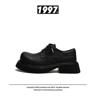 1997k 米奇德比鞋5CM厚底增高鞋小众休闲百搭通勤轻质大头皮鞋男