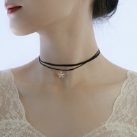 气质冰晶雪花双层choker