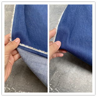 牛仔蓝色高品质有弹力日本产原包装单宁秋冬挺括外套裤子裙子布料
