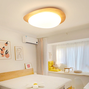 卧室灯简约现代创意个性鹅卵石，吸顶灯北欧原木色，主卧房间灯阳台灯