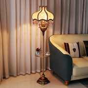 欧式复古落地灯美式轻奢创意客厅茶几大气立式地灯卧室床头地台灯