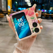 适用oppofindn2flip手机壳oppofindn2flip折叠屏，保护套个性日韩水钻n2flip全包超薄5g防摔硅胶软壳女