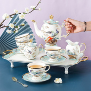 欧式茶具高档骨瓷咖啡具套装轻茶道家用碟精致英式下午茶茶具茶杯
