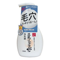 保税区日本sana莎娜豆乳，泡沫保湿补水洗面奶，200ml按压洁面慕斯乳