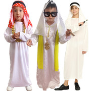 万圣节儿童阿拉伯土豪，项链演出服装扮衣服中东迪拜王子运动会生日