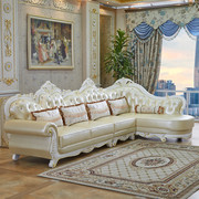 欧式真皮沙发 转角L型沙发 小户型真皮客厅组合真皮实木皮艺沙发