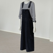 PANDR活泼文艺范儿~气质减龄时髦又有调性的显瘦背带长裙
