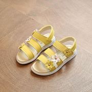 女童凉鞋三朵花罗马鞋潮24夏季韩版儿童沙滩鞋宝宝鞋花朵童鞋