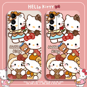 HelloKitty适用三星s23ultra手机壳s22+液体s21+硅胶s10e可爱s9+s8plus女款s23+卡通软壳全包高级保护套