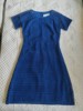 女士夏季宝蓝色短袖连衣裙