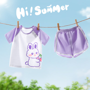 宝宝短袖套装夏季薄款儿童夏装婴儿衣服男童女童短裤纯棉运动童装