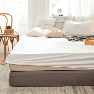 白色床笠单件床单床罩席梦思防滑保护套宾馆床套防尘罩1.2米1.5m