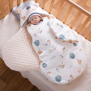 初生婴儿纯棉抱被春秋冬季加厚睡袋，新生儿宝宝产房襁褓夏季包被薄