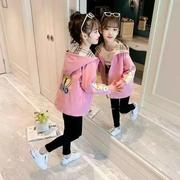 女童秋装外套2021韩版小女孩洋气秋季夹克儿童时髦长袖上衣潮