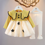 婴儿童装女宝宝秋季连衣裙，洋气公主裙，两件套装1-3岁秋装2女童衣服