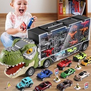 恐龙玩具车小汽车运输车货柜车套装6男童生日礼物儿童34一5岁男孩