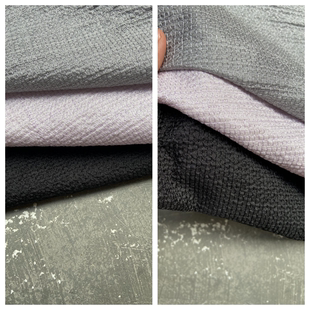 黑色浅紫色灰色瑕疵真丝，桑蚕丝格子春夏时装，设计师衬衫裙布料
