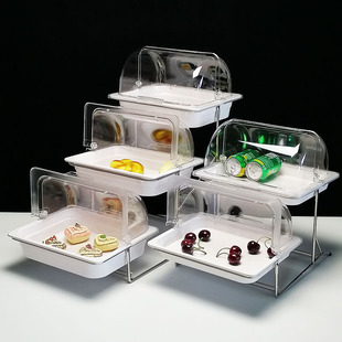 三层果盘带架子欧式透明水果，盘架蛋糕盘点心自助餐盘下午茶糕点糖