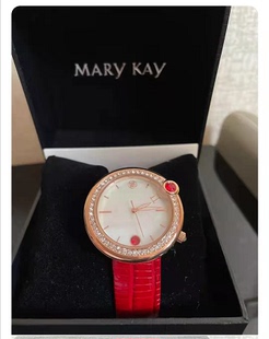 玫琳凯闪光新星奢华魅力水晶女表26周年零售绩效奖红色水钻手表