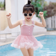 儿童泳衣女童泳衣儿童，女孩洋气公主3岁4连体游泳衣2023泳装夏