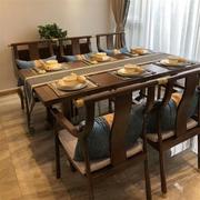 天府家逸新中式餐桌实木，水曲柳饭桌小户型禅意长方形，桌现代别墅餐