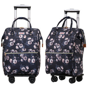 拉杆背包旅行包可拆可折叠手提轻便拉杆包大容量旅行购物袋子母包
