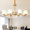 美式客厅吊灯轻奢全铜欧式主卧复古餐厅，卧室灯大气法式高级感灯具