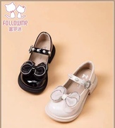富罗迷公主鞋女童皮鞋2023春秋女孩表演出软底水晶鞋儿童单鞋