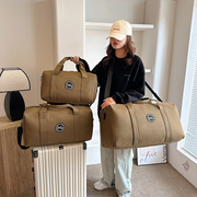 手提行李包男女(包男女)大容量，轻便旅行袋衣物收纳包斜跨可套拉杆旅游包袋