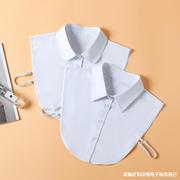 直供假领衬衫领棉装饰立领圆领方领假衣领白色条纹衬衣领假领子女
