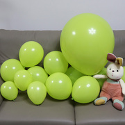 嫩芽绿色气球加厚乳胶气球圆形大汽球幼儿园儿童生日装饰用品