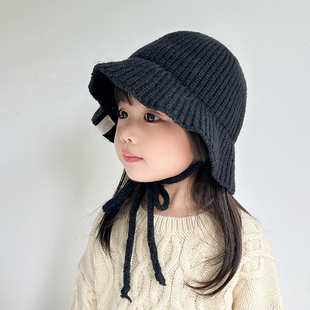宝宝帽冬季儿童毛线帽子秋冬款针织女童男童小孩保暖渔夫帽盆帽