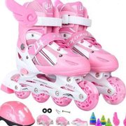 。彩色鞋子小童溜冰鞋轮滑鞋初学者新码排的便携双轮便宜男孩套装