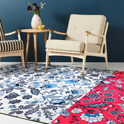 北欧现代ins风混搭花卉设计地毯客厅卧室榻榻米床边地垫