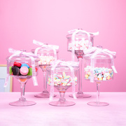 玻璃糖果罐带盖欧式水晶，糖盒家用结婚糖果盒子，透明盒可爱玻璃糖缸