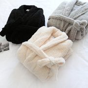 外贸珊瑚绒睡袍浴袍情侣，款冬天保暖家居服睡衣
