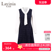 Lavinia法式高腰长袖衬衫裙春秋修身连衣裙女休闲职业Q15L125