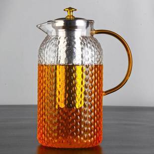 超大玻璃耐高温家用凉白开水杯大容量泡茶壶套装扎壶夏季果汁茶壶