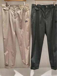 韩国原单MALBON高尔夫服装男23夏季薄款GOLF标志运动纯色舒适长裤