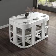 高档实木餐桌椅组合现代小户型多用创意变形多功能大理石新式拉伸