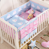 婴儿床围纯棉宝宝床上用品四五六件套儿童床，围防撞透气可拆洗