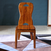 凯诺森乌金木餐椅现代中式实木家具带靠背书椅椅子