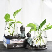 创意绿萝水培花瓶水养植物玻璃器皿家居办公司装饰插花花器小摆件