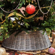 圣诞树裙底座手工柳编，创意圆柳条欧式复古装饰品商场橱窗圣诞节