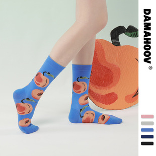 恶魔果实系列欧美ins风卡通，水果socks创意，袜子女中筒袜男袜跨境