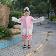 转行结业出口日韩时尚环保EVA儿童雨衣透明可爱小清新小学生雨披