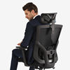 伯力斯电脑椅家用办公椅职员椅可躺人体工学椅可躺椅黑色md-0838